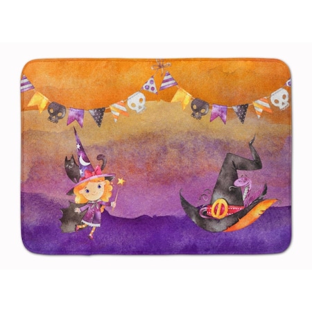 Carolines Treasures Halloween Little Witch Party Machine Washable Memory Foam Mat BB7462RUG
